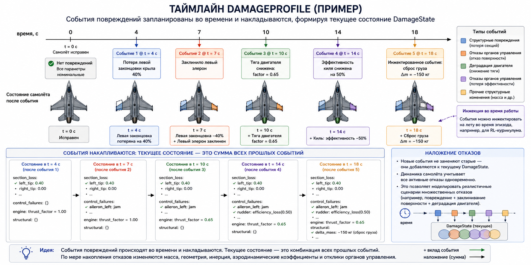 Пример таймлайна DamageProfile